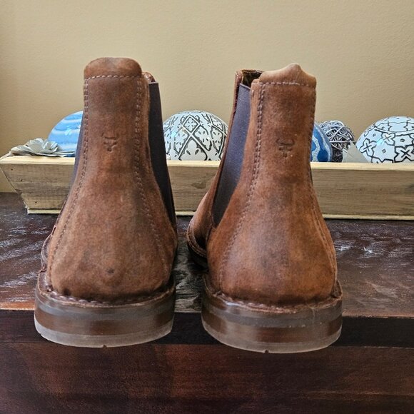 HS Trask Men's Leather Chelsea Boots, Brown, Sz 13 - Picture 5 of 16